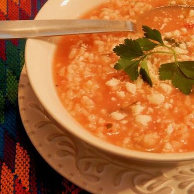 soupe de riz à la mexicaine (sopa aguada de arroz)