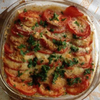 gratin de tomates et mozzarella