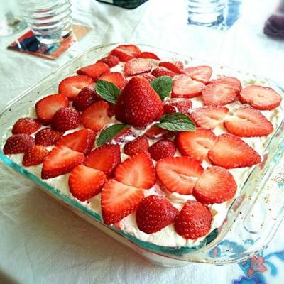 tiramisu aux fraises sans oeufs