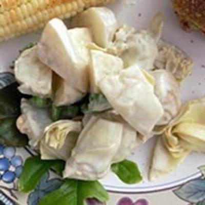 salade de betteraves blanches et d'artichauts