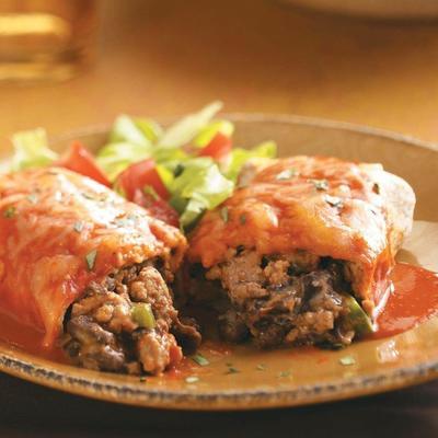 enchiladas à la dinde et aux haricots noirs