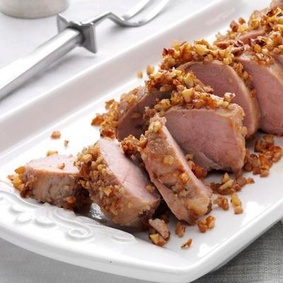 filet de porc aux pommes et aux pacanes