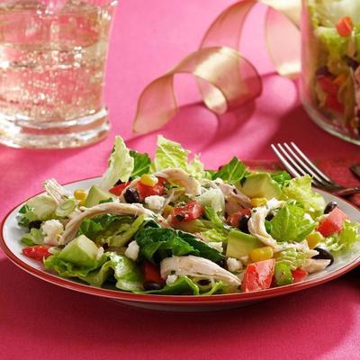 salade de côtelettes «au sud de la frontière» avec vinaigrette à la tequila et à la lime