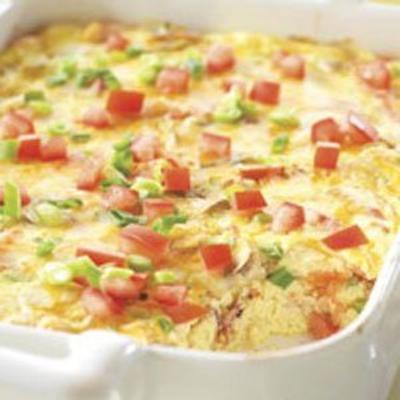 bacon sans croûte et quiche au fromage