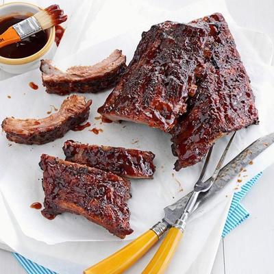 côtes levées barbecue aux framboises