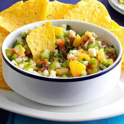salsa de fruits au concombre