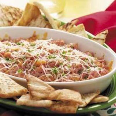 jambon cuit et trempette au fromage