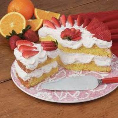 gâteau meringues aux fraises