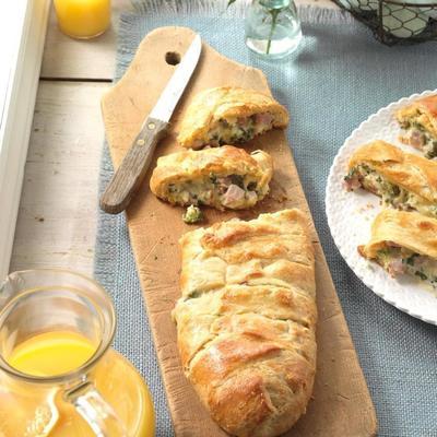 croissant de galon au jambon et au fromage suisse (ou au fromage de chèvre)
