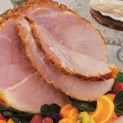 jambon cuit au four avec glaçage à l'orange