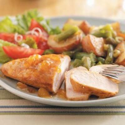 poulet glacé au miel d'abricot