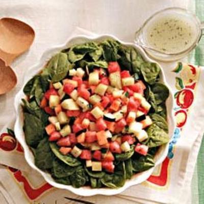 salade de vinaigrette aux graines de pavot melon
