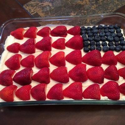 gâteau de drapeau au fromage sans cuisson