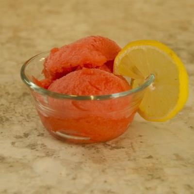 sorbet au champagne rose