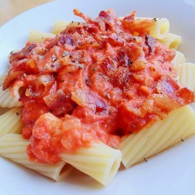 penne à la vodka et au bacon