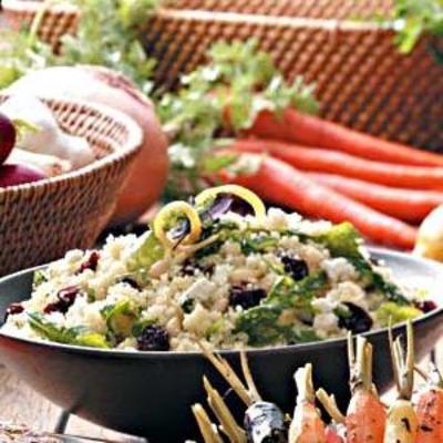 salade de couscous tricolore avec vinaigrette au citron