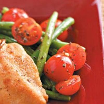 haricots verts et tomates