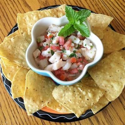 ceviche de gallo de pétoncles