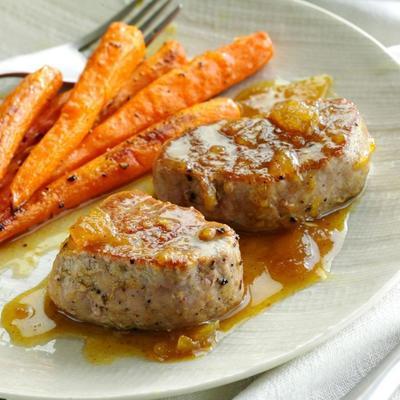 filet de porc glacé au curry et aux figues