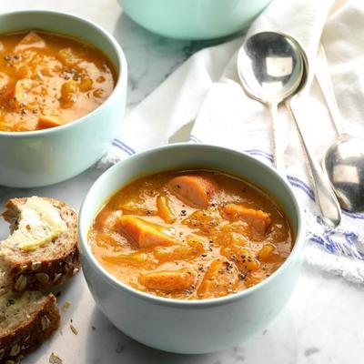 soupe de potiron aux pommes