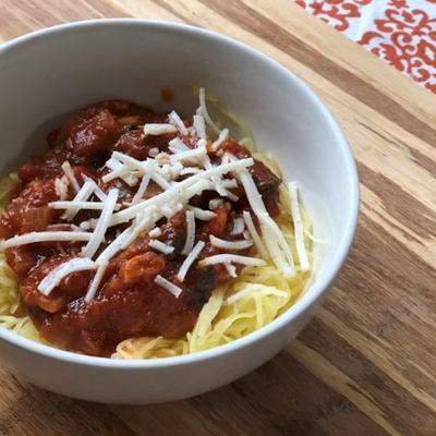 courge spaghetti vegan végétarienne easy instant pot® avec champignons ragoût
