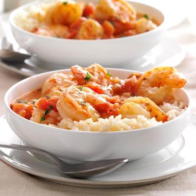 crevettes grecques avec tomates et feta