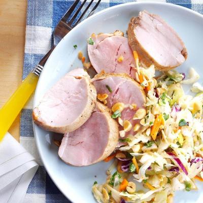 filet de porc asiatique avec salade de chou