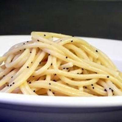 spaghettini aux graines de pavot