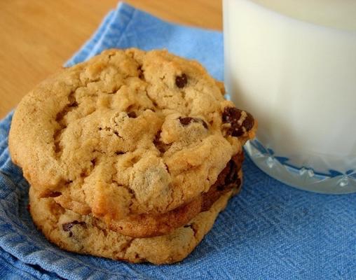 Cookies aux éclats de chocolats et beurre de cacahuètes