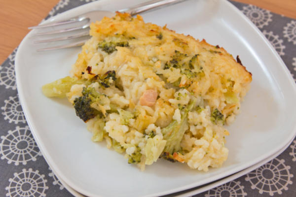 casserole de riz au brocoli sans fromage