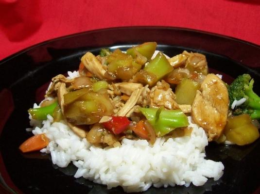 sauté au poulet et à l'ananas