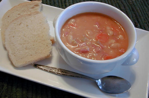 Soupe au jambon et aux haricots