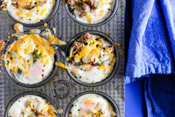 muffins aux œufs brouillés