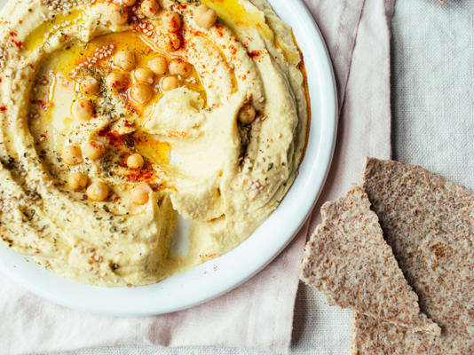 houmous crémeux à l'ail rôti