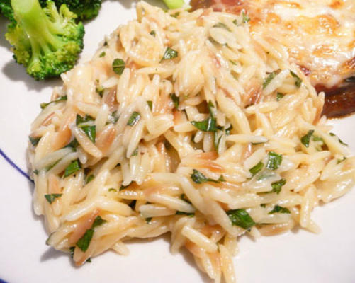 orzo au parmesan et basilic