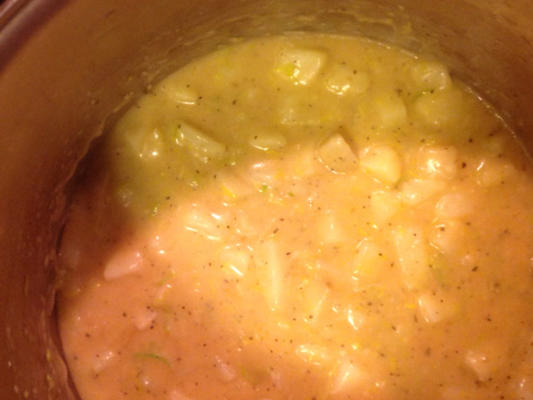 soupe de patates et poireaux