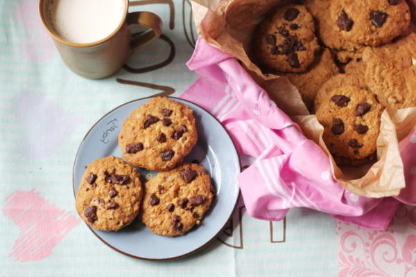 biscuits à l'avoine au chocolat moelleux