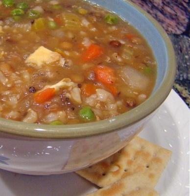 soupe de lentilles et riz brun
