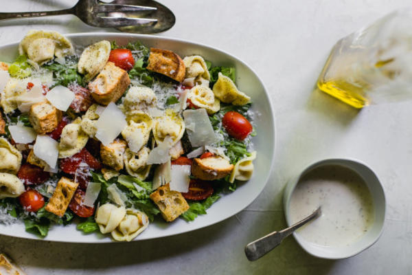 salade césar aux tortellinis de chaton
