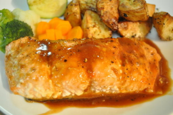saumon brun glacé au sucre