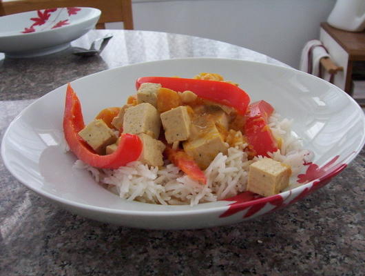 tofu thaï et curry à la courge