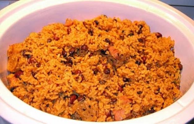 riz et haricots rouges portoricains