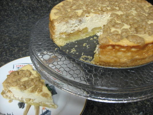 gâteau au fromage streusel aux pommes