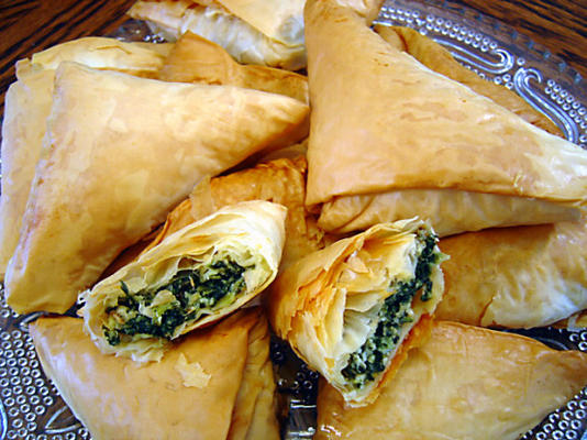 triangles spanakopita