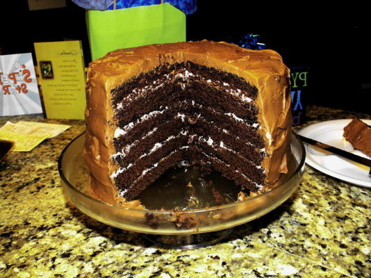 gâteau au chocolat parfait fourré à la crème fouettée