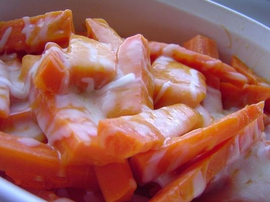 carottes glacées au fromage et au miel