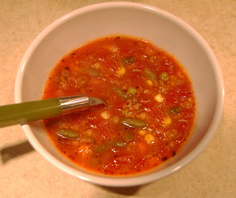 soupe de boeuf aux légumes