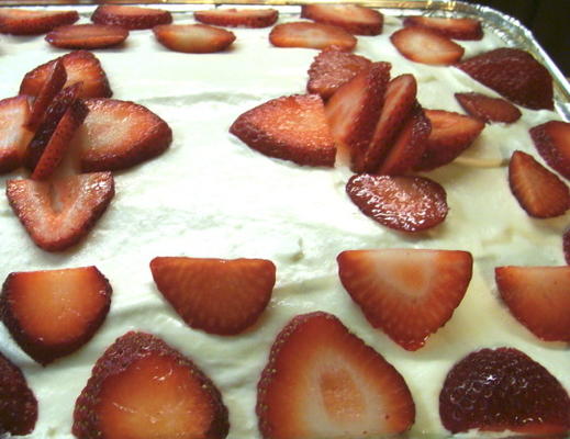 gâteau onctueux à la fraise