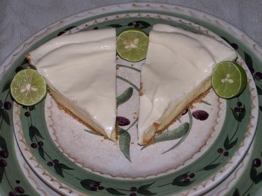 Tarte au citron vert à deux couches