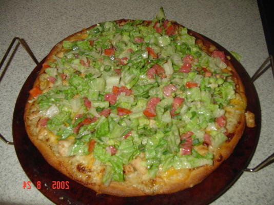 pizza salade poulet césar